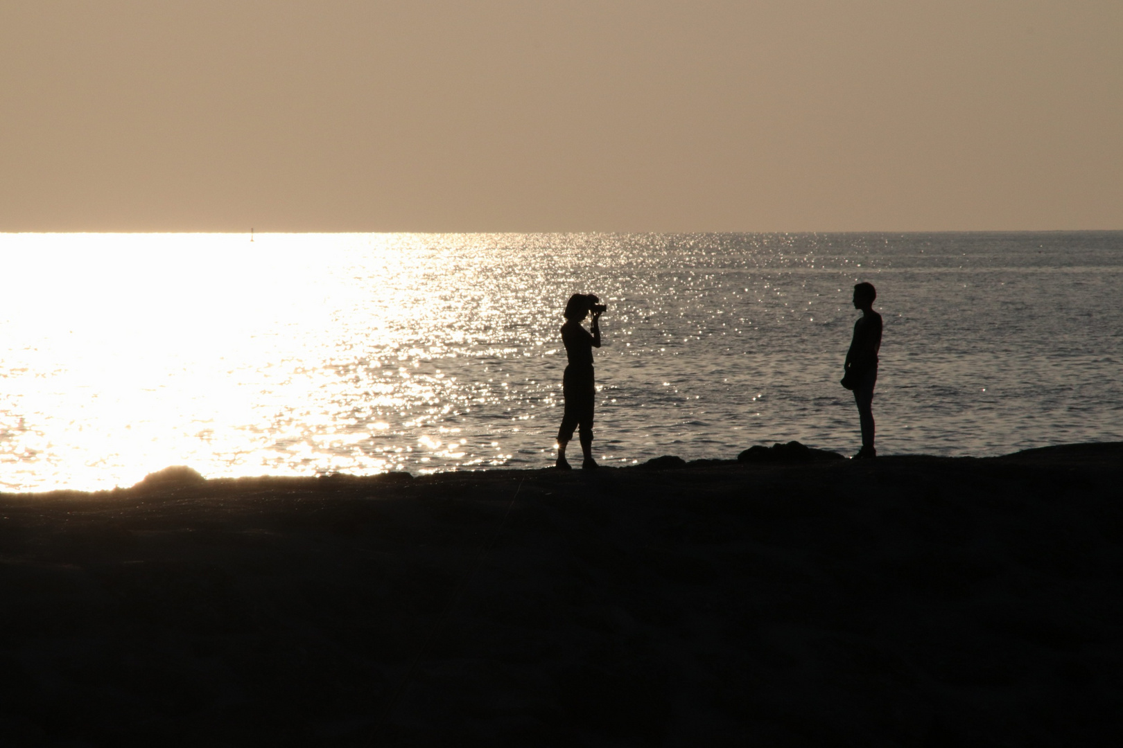 Fotoshooting bei Sonnenuntergang