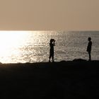 Fotoshooting bei Sonnenuntergang