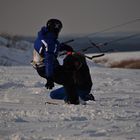 Fotoshooting beim Snowkiten