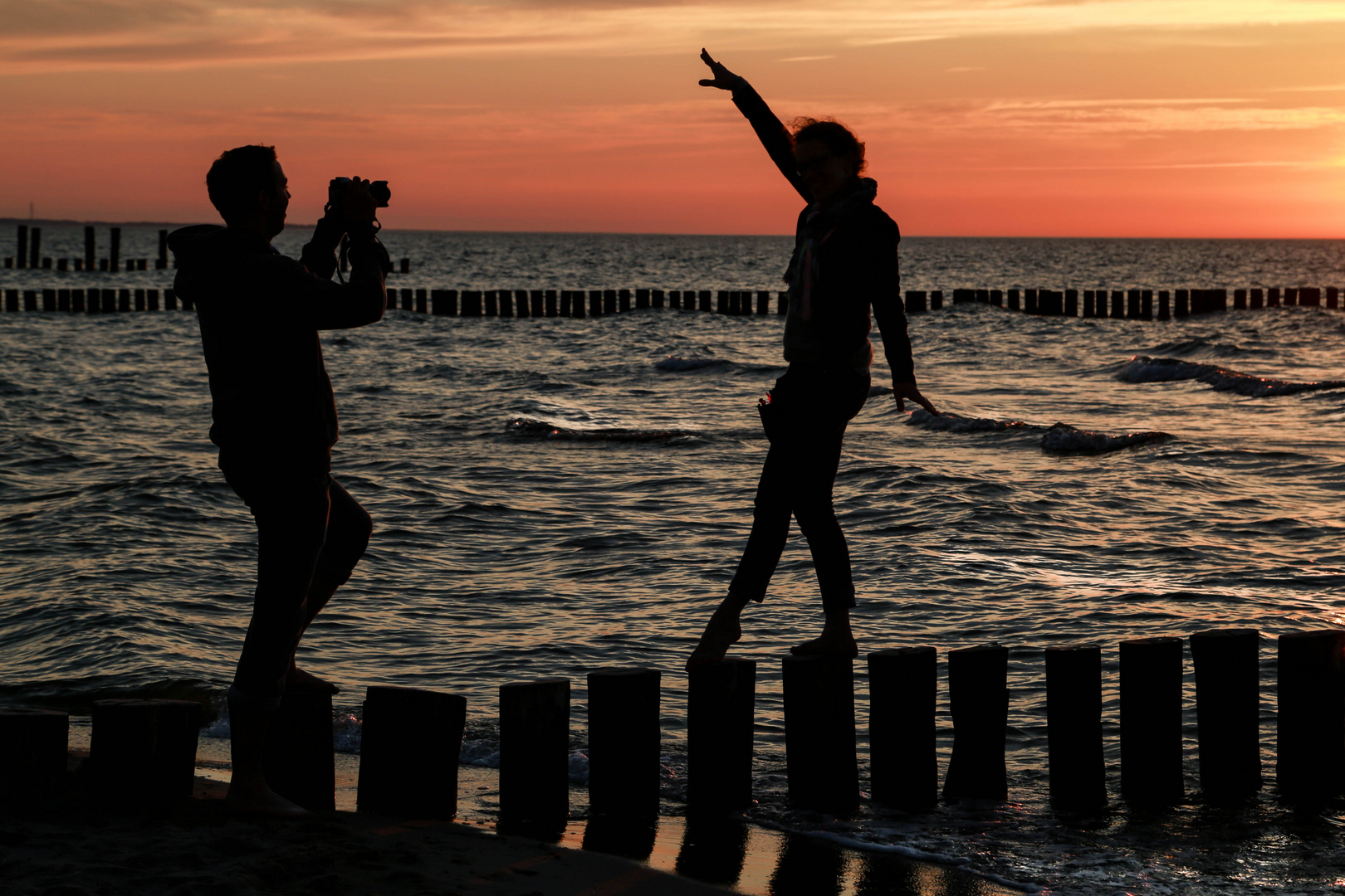 Fotoshooting im Abendlicht