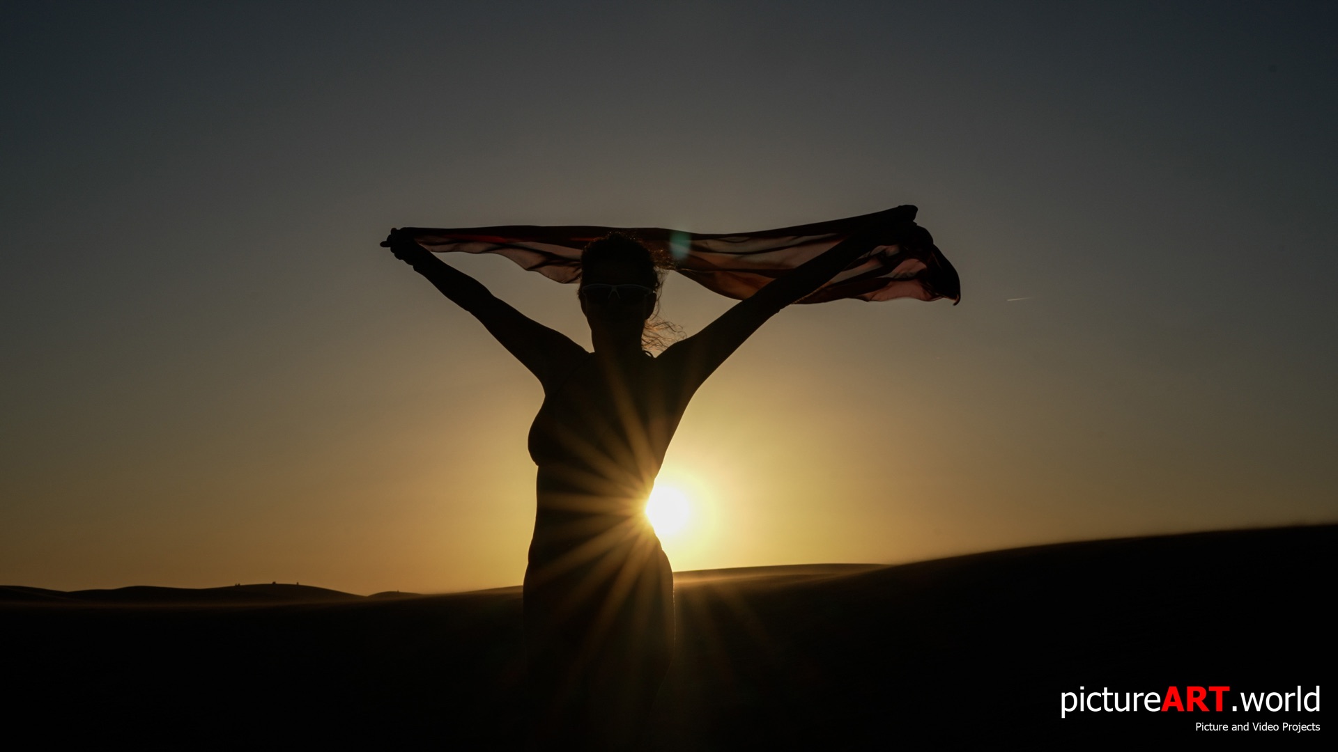 Fotoshooting im Sonnenuntergang