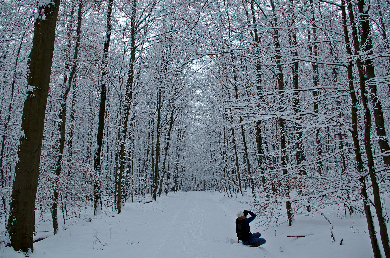 Fotoshooting Im Winterwald Foto Bild Jahreszeiten Winter Schnee Bilder Auf Fotocommunity