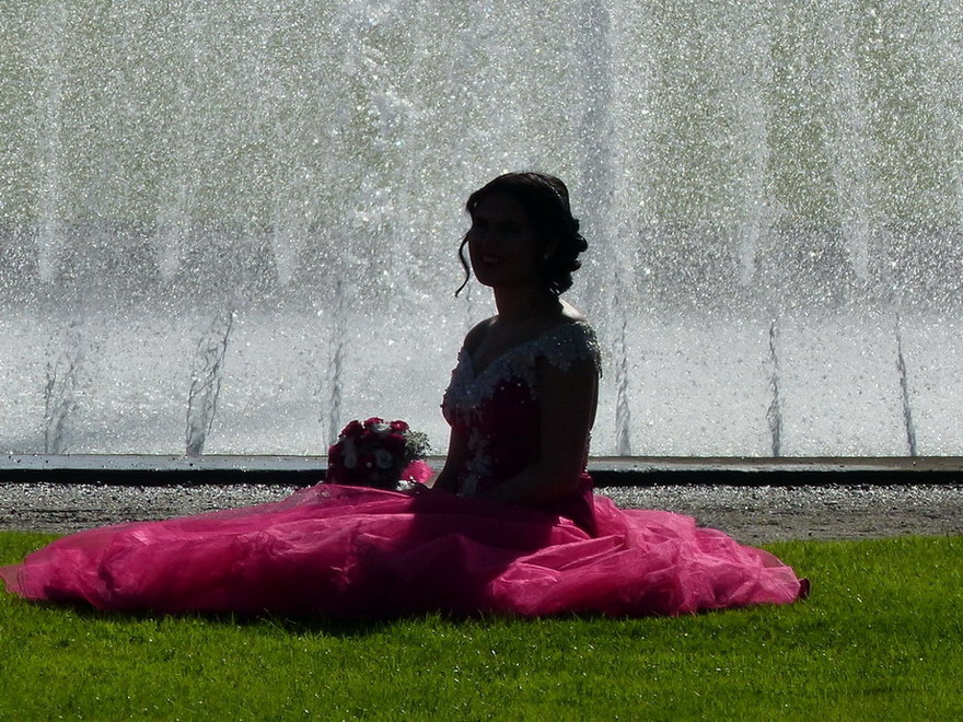 fotoshooting in den Herrenlhäuser Gärten - de Braut