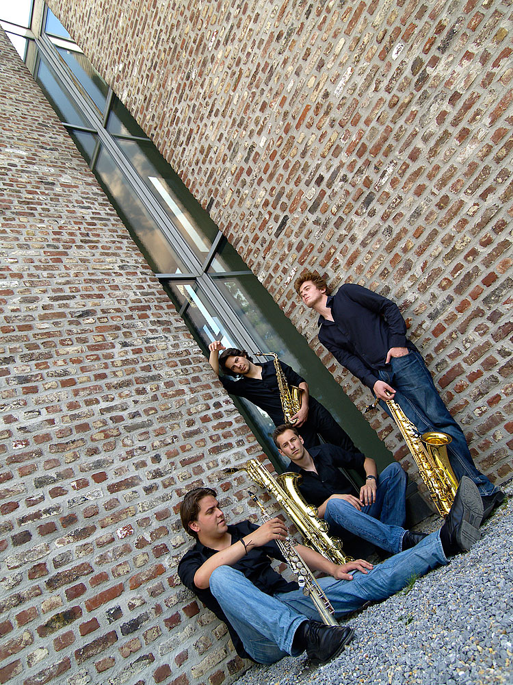 Fotoshooting mit dem Signum Saxophon Quartett VIII