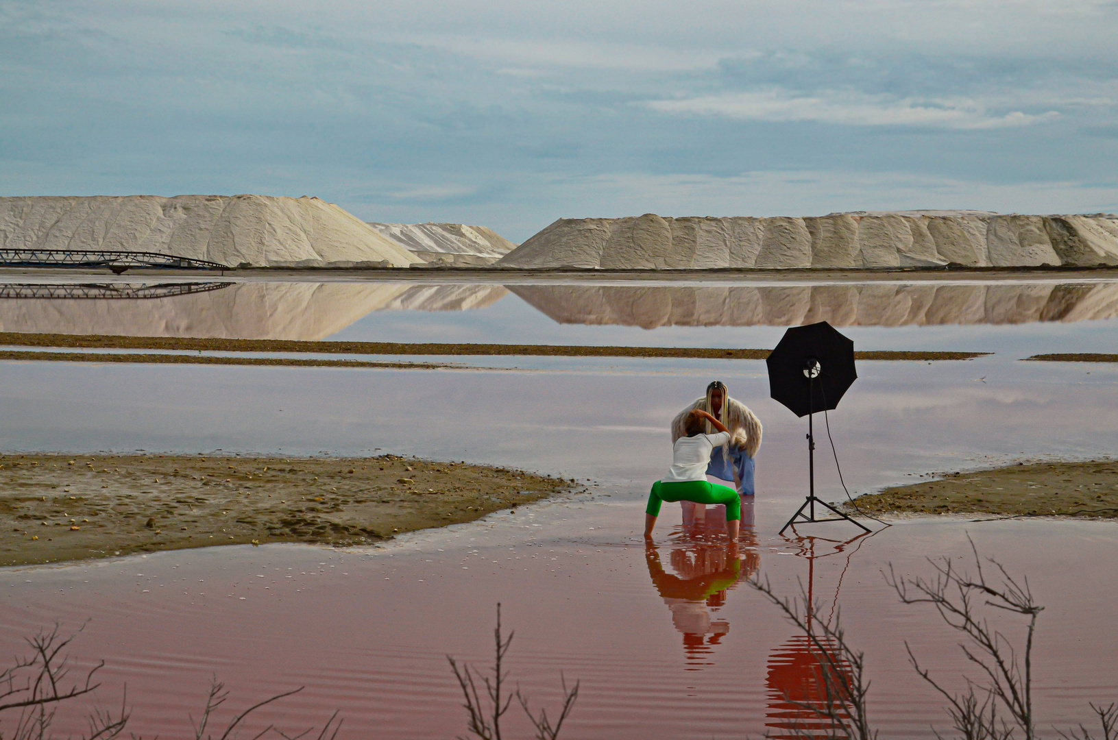 Fotoshooting mit Spiegelbild