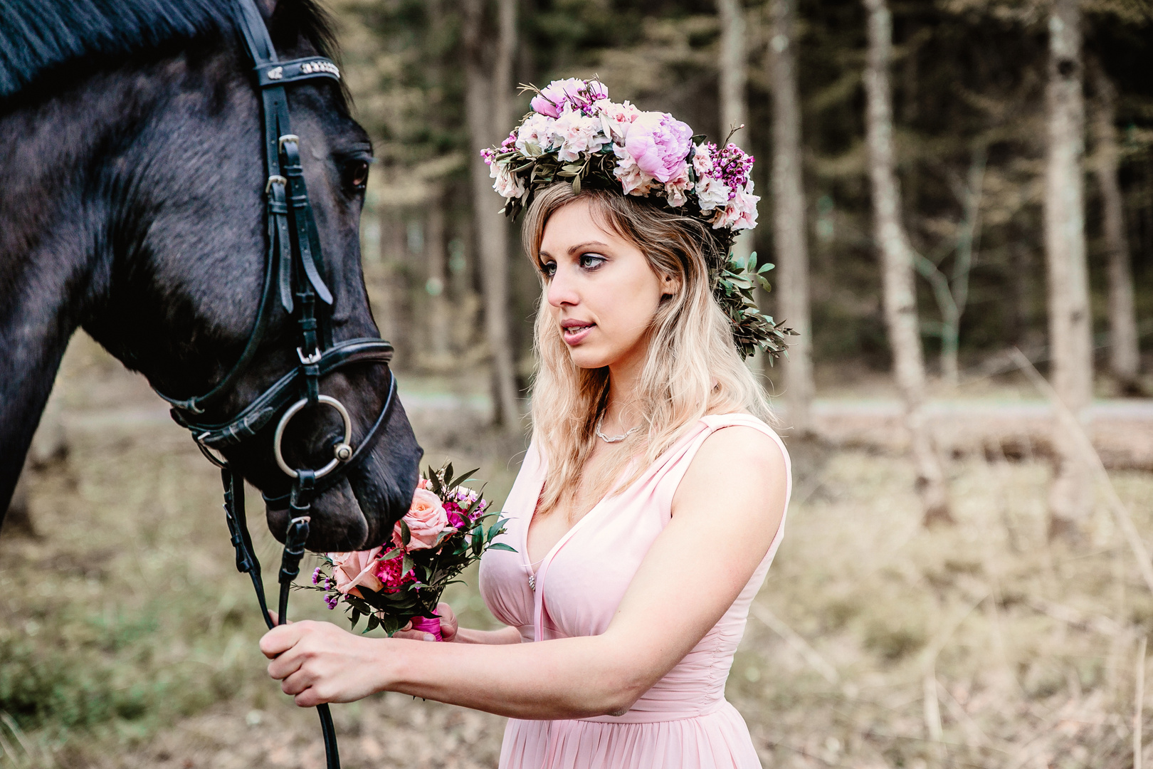 Fotoshootings mit Pferd im Wald