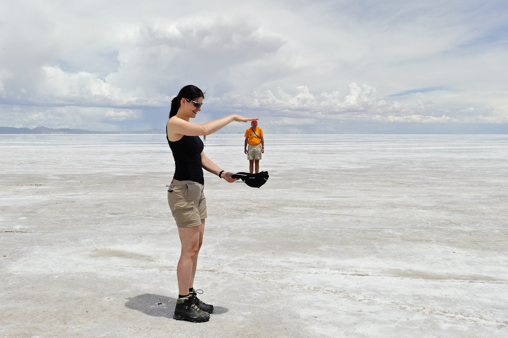 Fotospass auf dem Uyuni-Salzsee - Bolivien - Dezember 2009