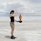 Fotospass auf dem Uyuni-Salzsee - Bolivien - Dezember 2009