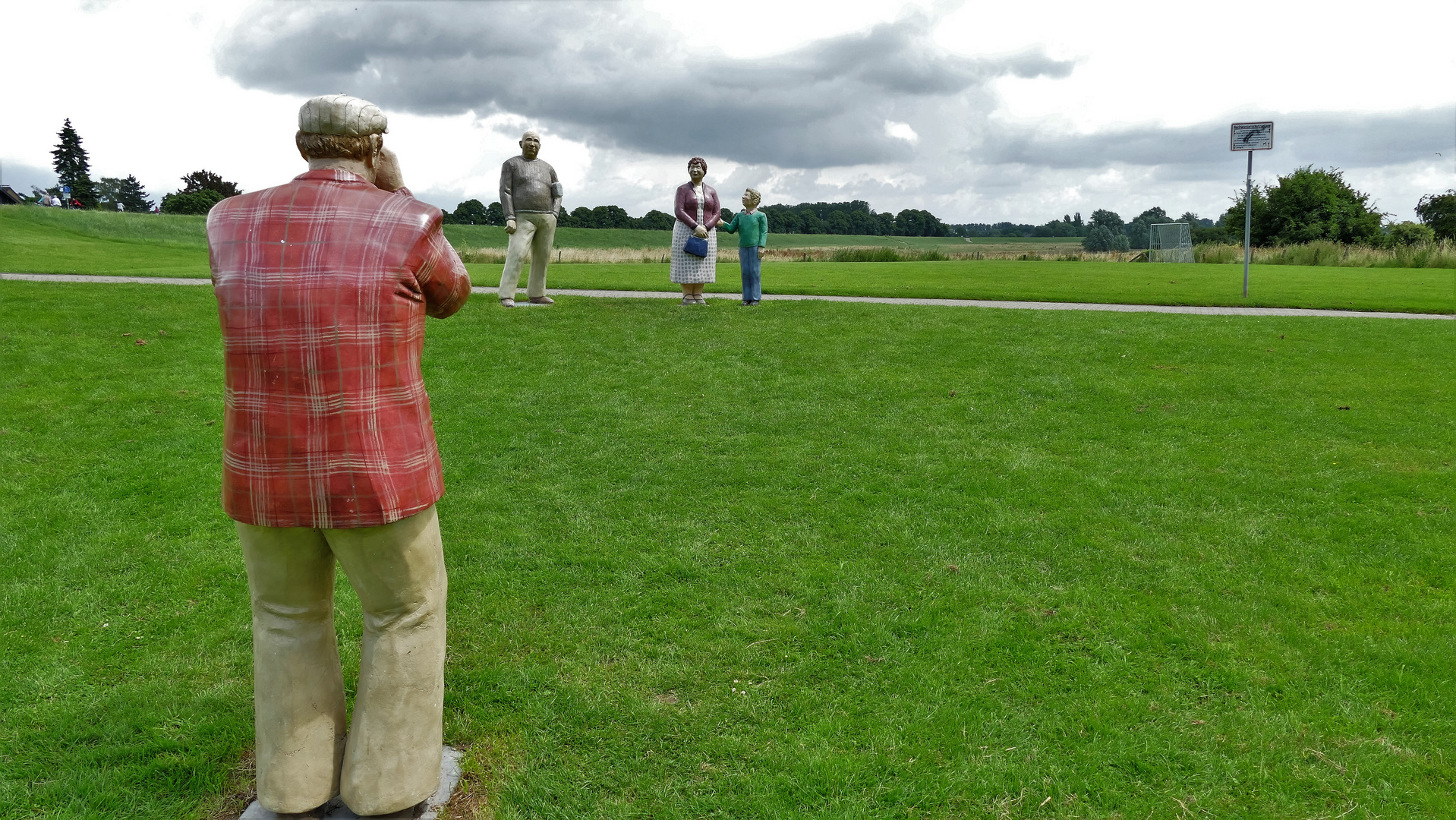 Fotostop auf Wiese