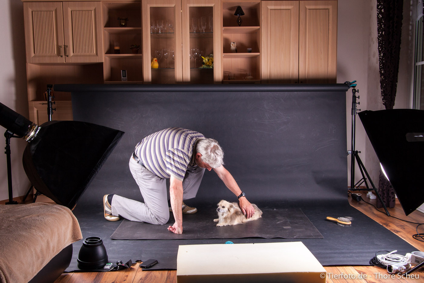 Fotostudio im Wohnzimmer