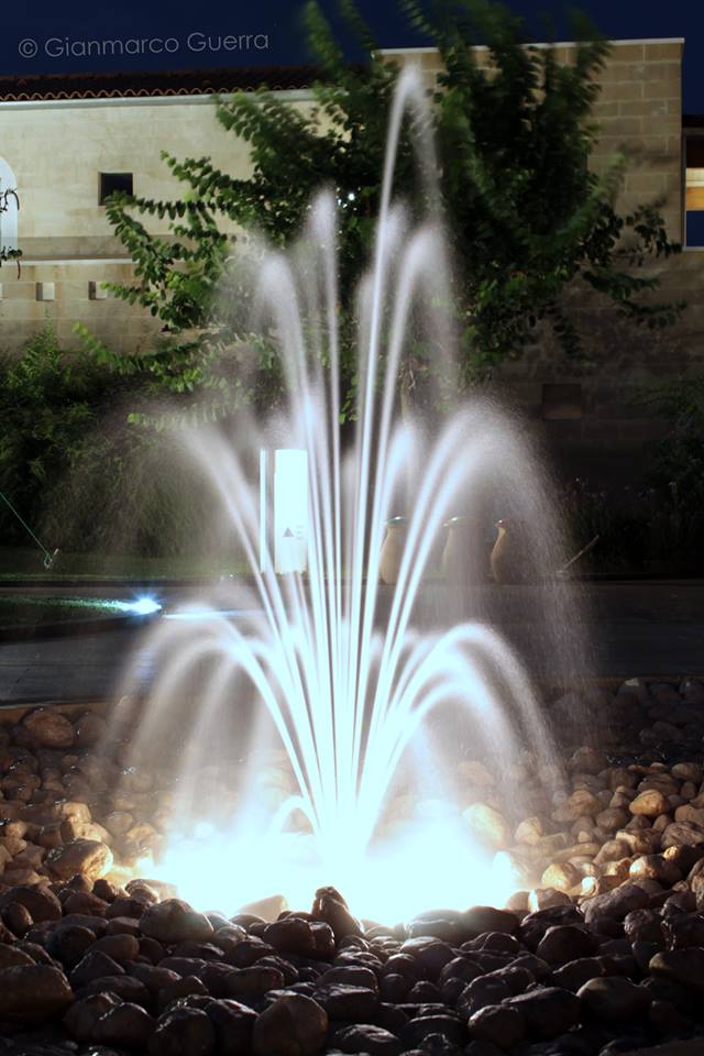 fountain by night