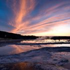 Fountain geyser at sunset, Wyoming, USA