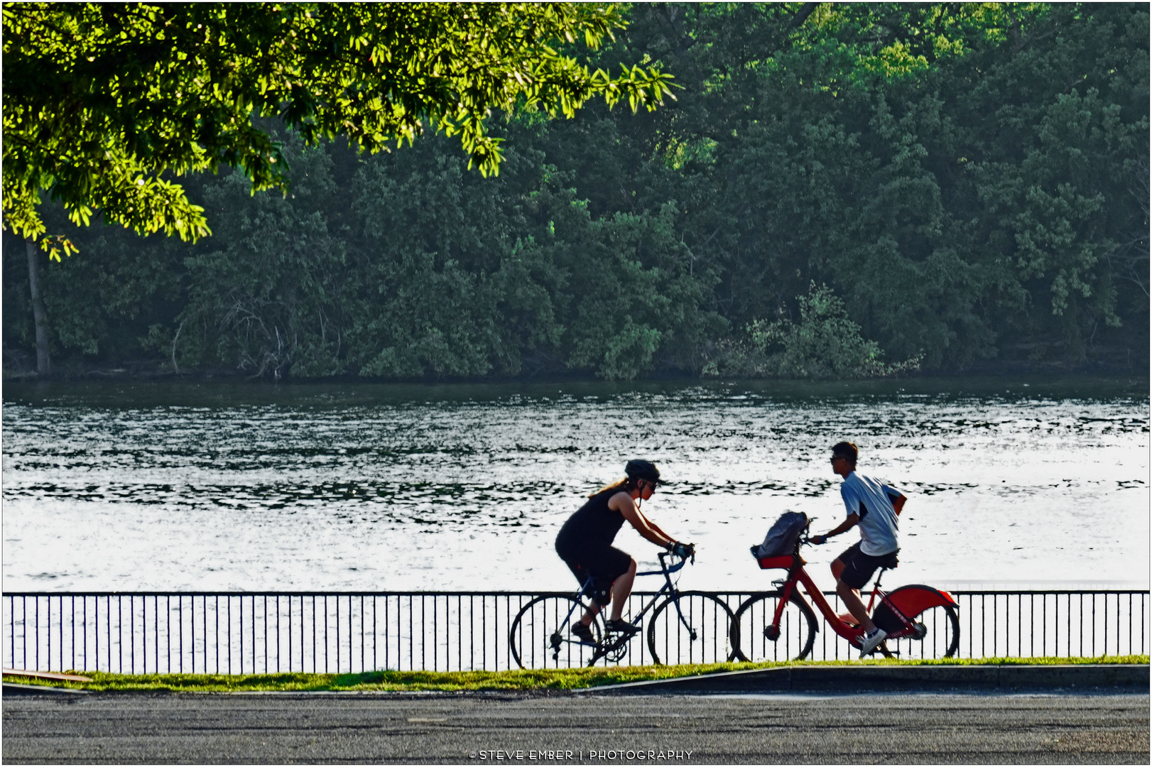 Four-Wheeled Meet along Potomac - A  Washington Summer Moment
