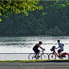 Four-Wheeled Meet along Potomac - A  Washington Summer Moment