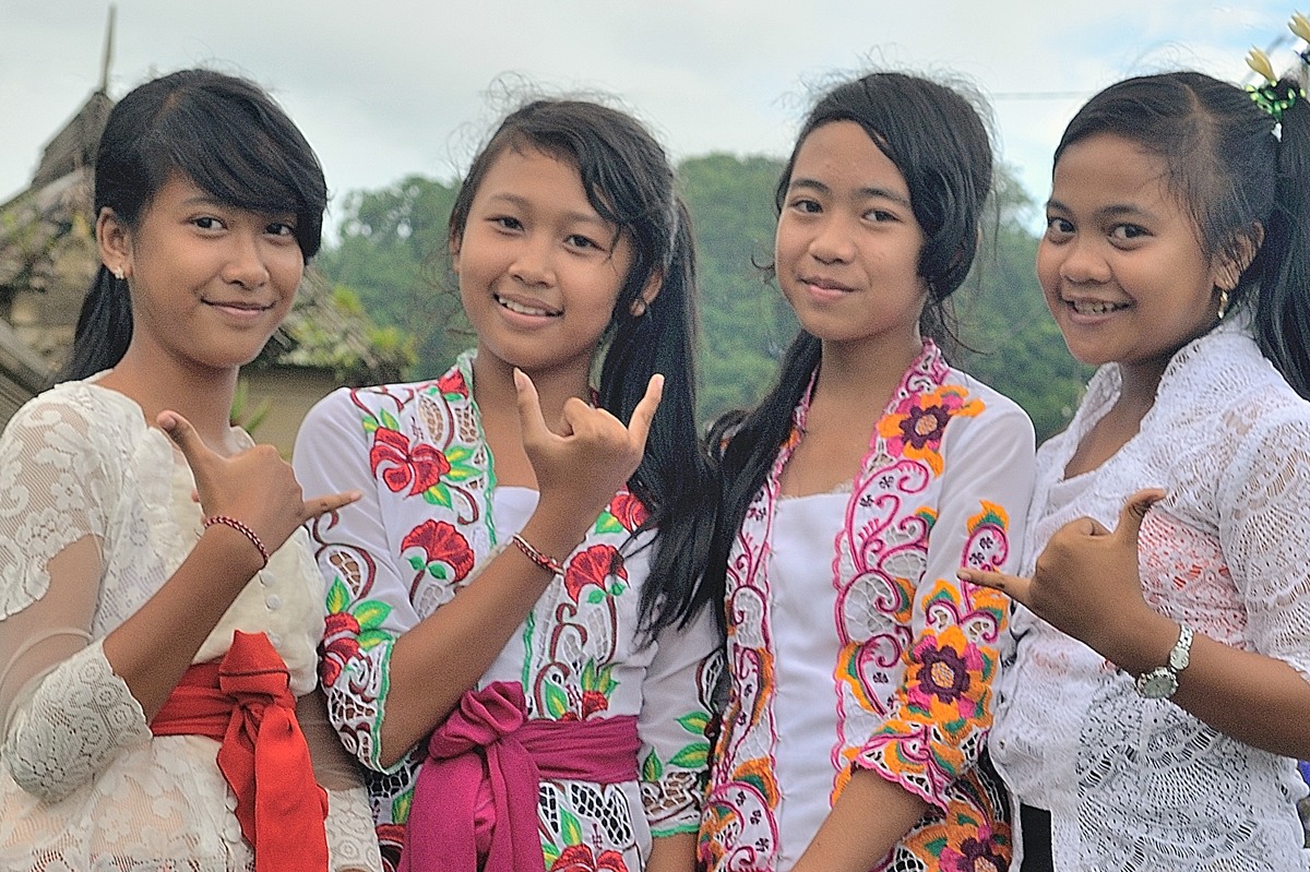 Four young Balinese ladies