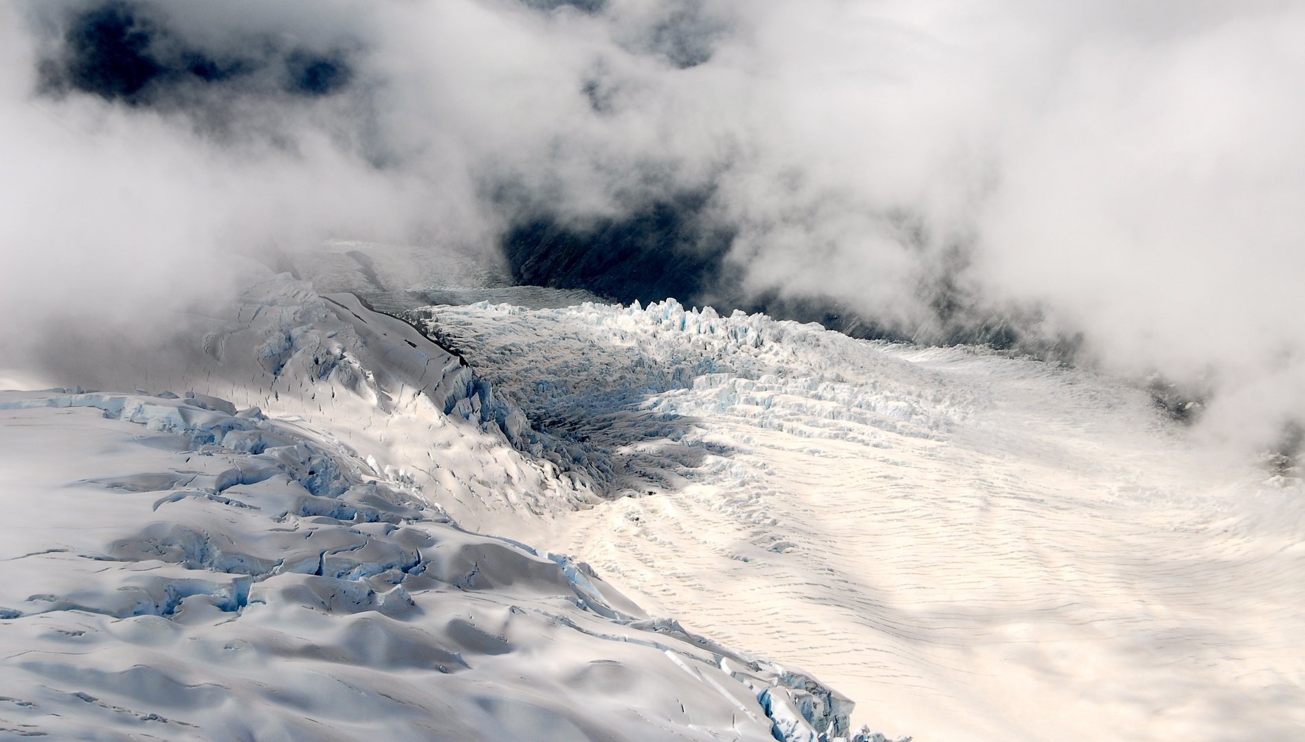 Fox Glacier from above