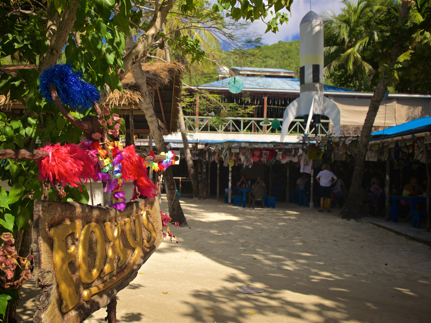 Foxys Bar White Bay auf Jost van Dyke, BVI