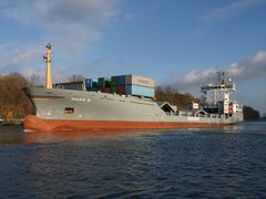 Frachtschiff MAIKE D auf dem Nord-Ostsee-Kanal