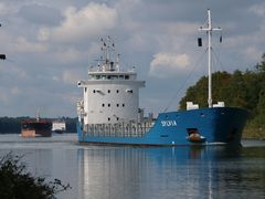 Frachtschiff SYLVIA auf dem Nord-Ostsee-Kanal