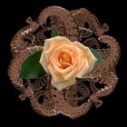 Fraktal mit einer zarten Rose
