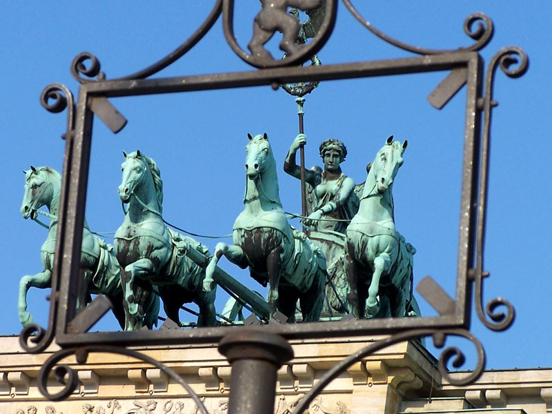 Framed Quadriga