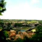 France - Blick auf Béziers ( tilt shift fake )