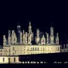 France, Château de Chambord at night.