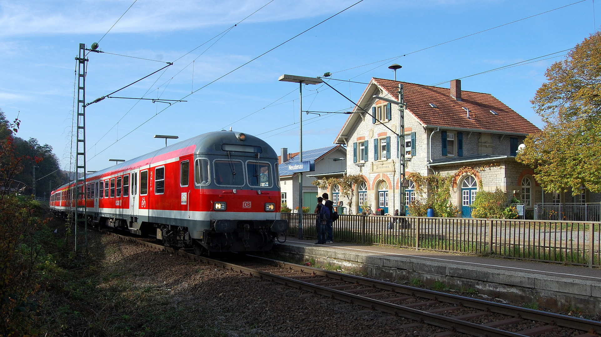 Frankenbahn im Bf Neudenau 28.10.2011