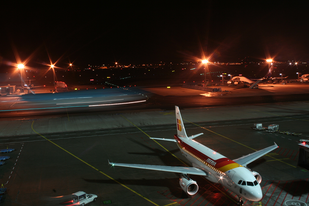 Frankfurt Airport at night