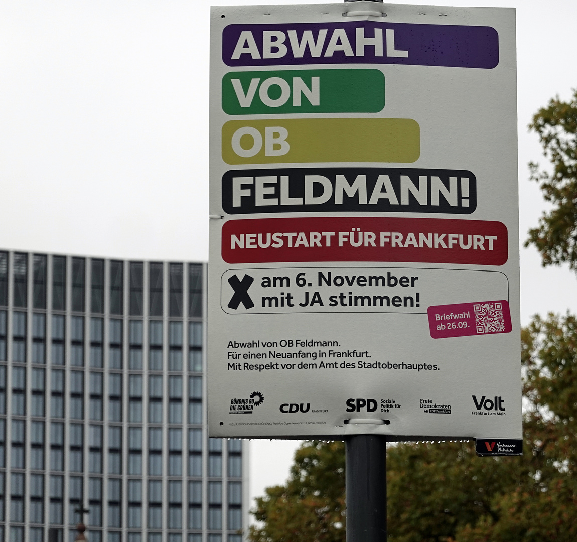 Frankfurt am Main - Abwahl - OB Feldmann