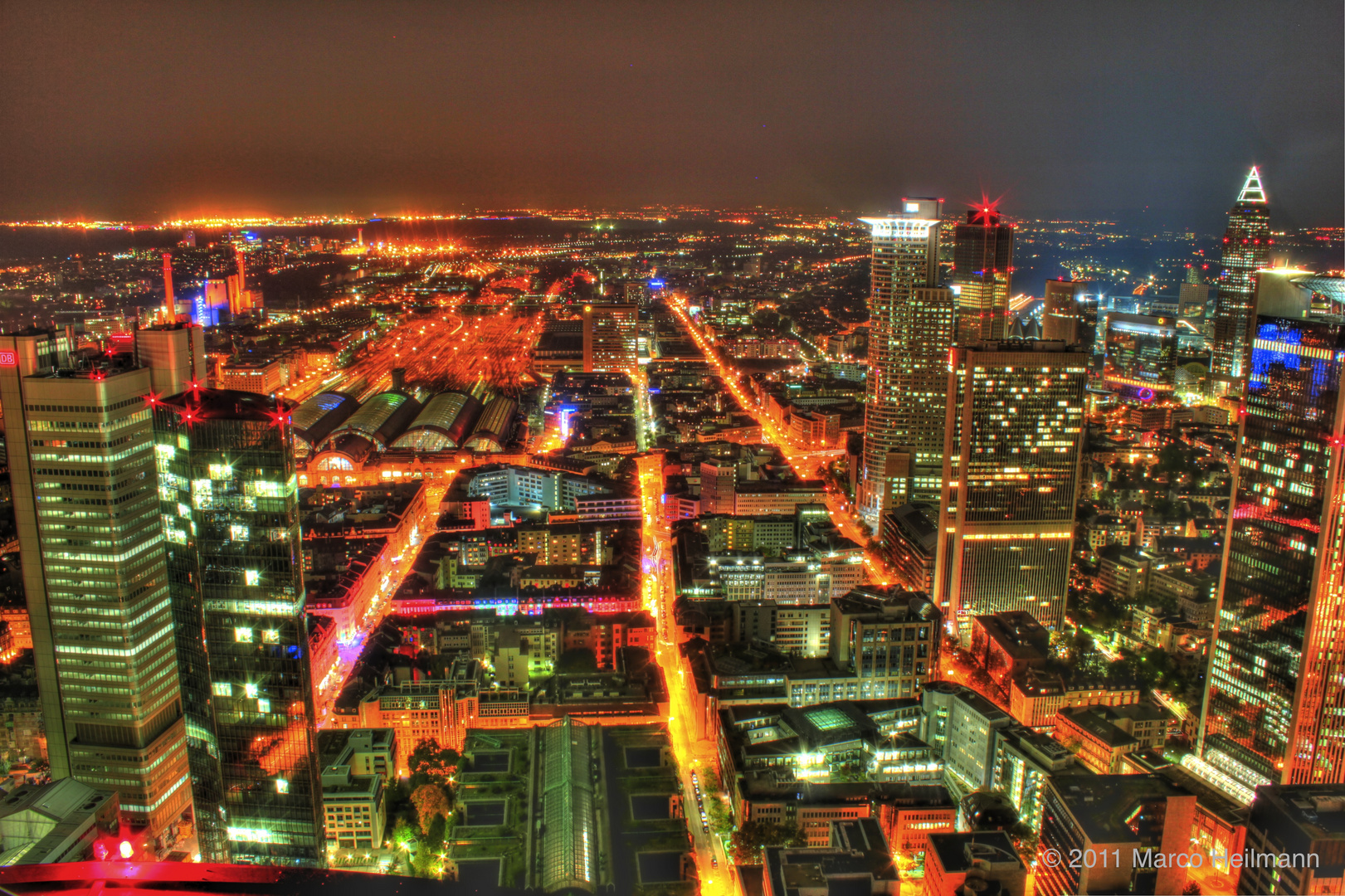 Frankfurt am Main bei Nacht (hyperrealistisch)