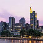 Frankfurt am Main bei Sonnenuntergang