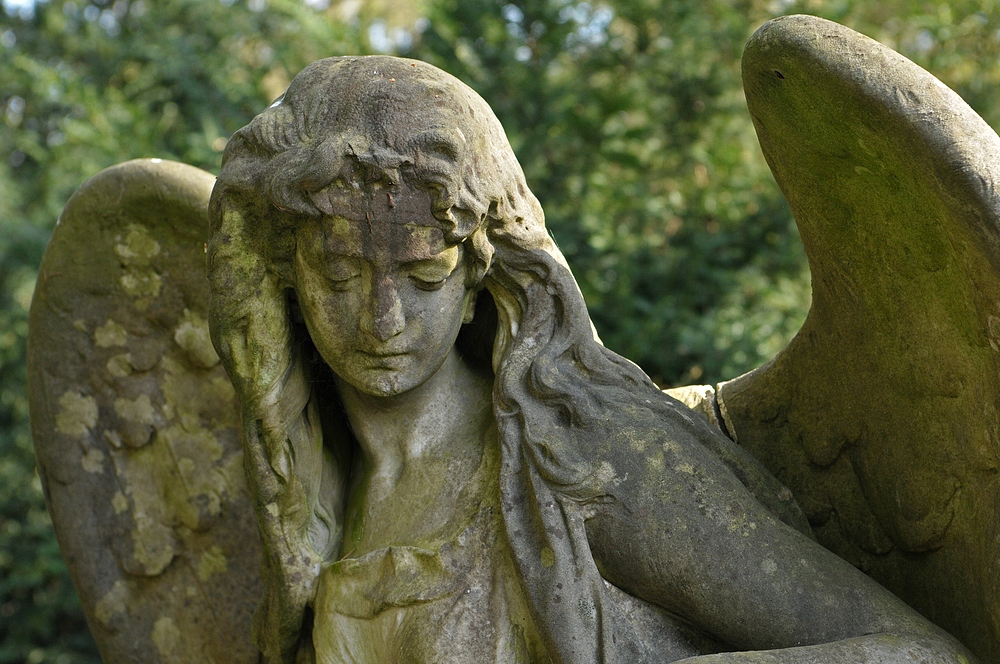 Frankfurt am Main, Hauptfriedhof: Der Engel mit den großen Flügeln 01 