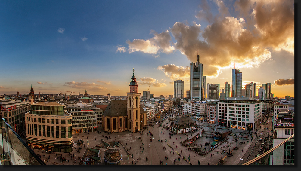 Frankfurt am Main, Hauptwache Sonnenuntergang