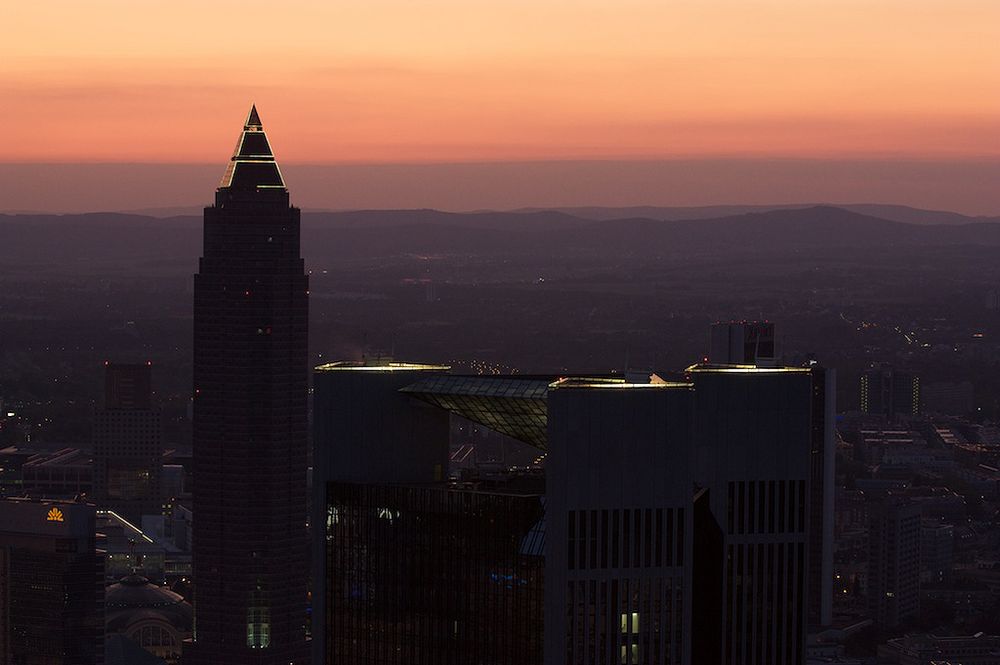 Frankfurt am Main Skyline Abendröte