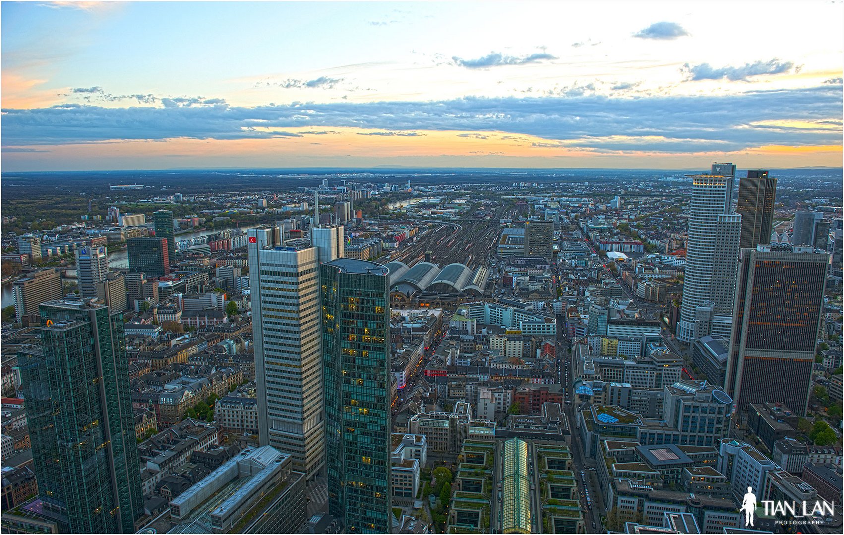 Frankfurt am Main - Sonnenuntergang in HDR