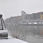 Frankfurt am Main: Winterlandschaft am Deutschherrnufer