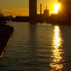 Frankfurt at dawn- outbound from the Friedensbrücke