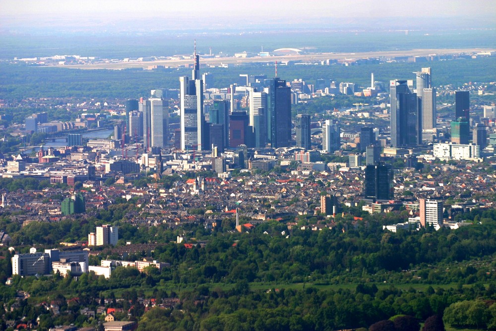 Frankfurt aus der Vogelperspektive