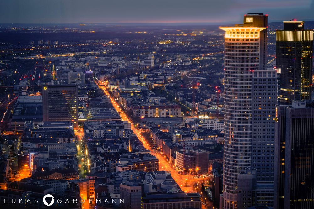 Frankfurt Aussicht vom Maintower Foto & Bild spezial, nacht, 50mm Bilder auf Frankfurt Aussicht vom Maintower Foto & Bild spezial, nacht, 50mm Bilder auf