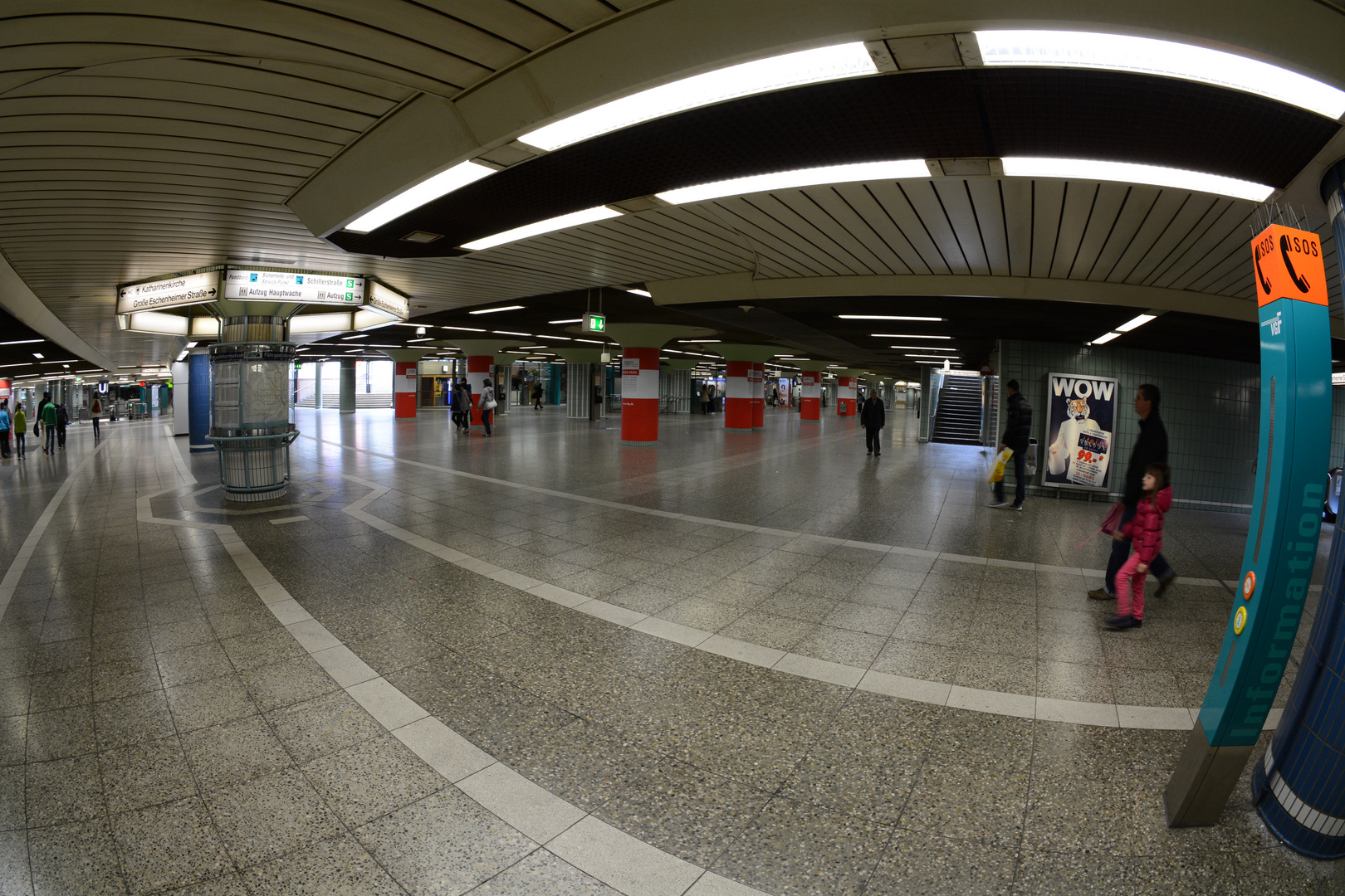 Frankfurt - B-Ebene Hauptwache mit Sigma Fisheye 10 mm an Nikon D7100