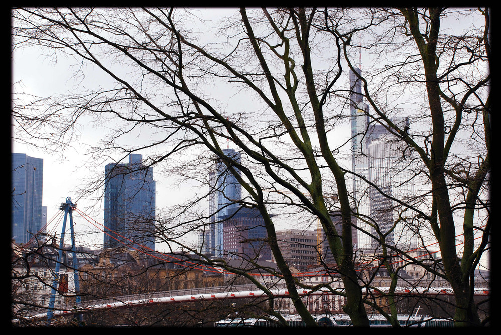 Frankfurt bei schlechtem Wetter