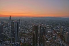 Frankfurt bei Sonnenuntergang