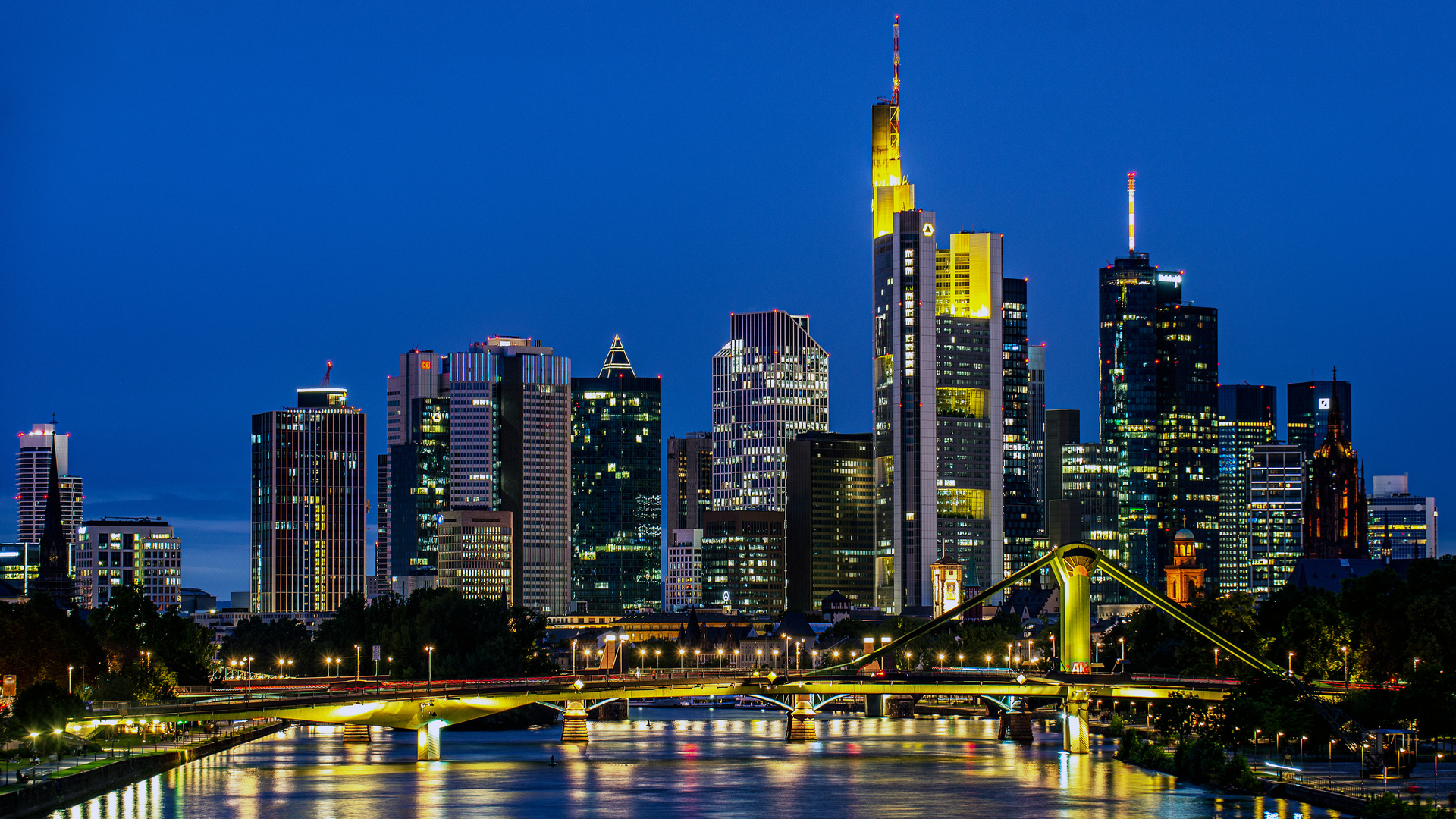 Frankfurt blaue Stunde