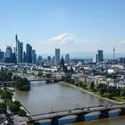 Frankfurt: Blick auf den Main und die Skyline vom Main Plaza aus