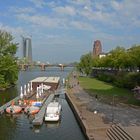 Frankfurt: Blick von der Alten Brücke Richtung EZB-Neubau