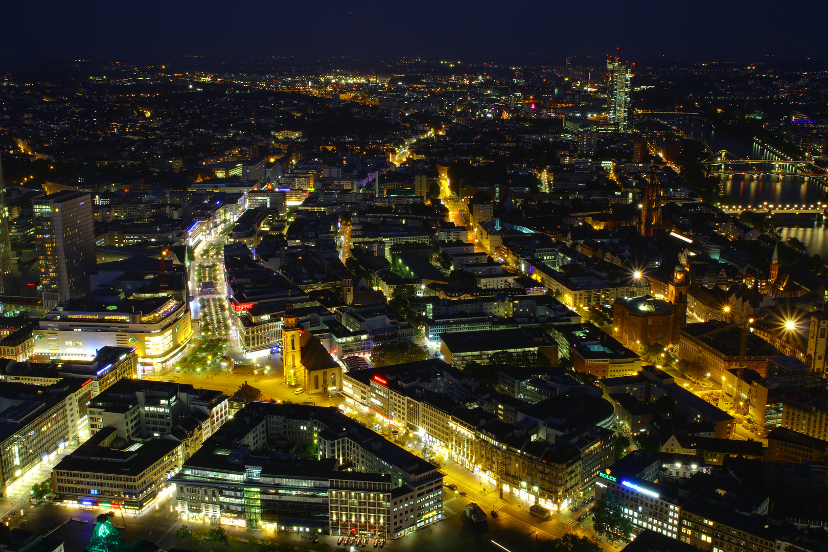 Frankfurt City bei Nacht