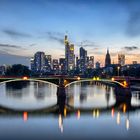 Frankfurt City - Mainhatten Skyline bei Nacht (HDR)