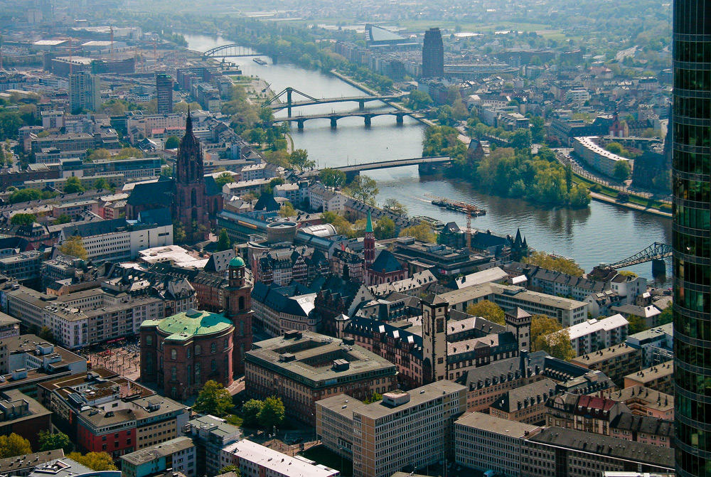 Frankfurt - die Altstadt von oben