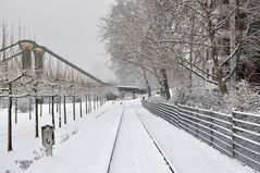 Frankfurt: Gleise im Schnee